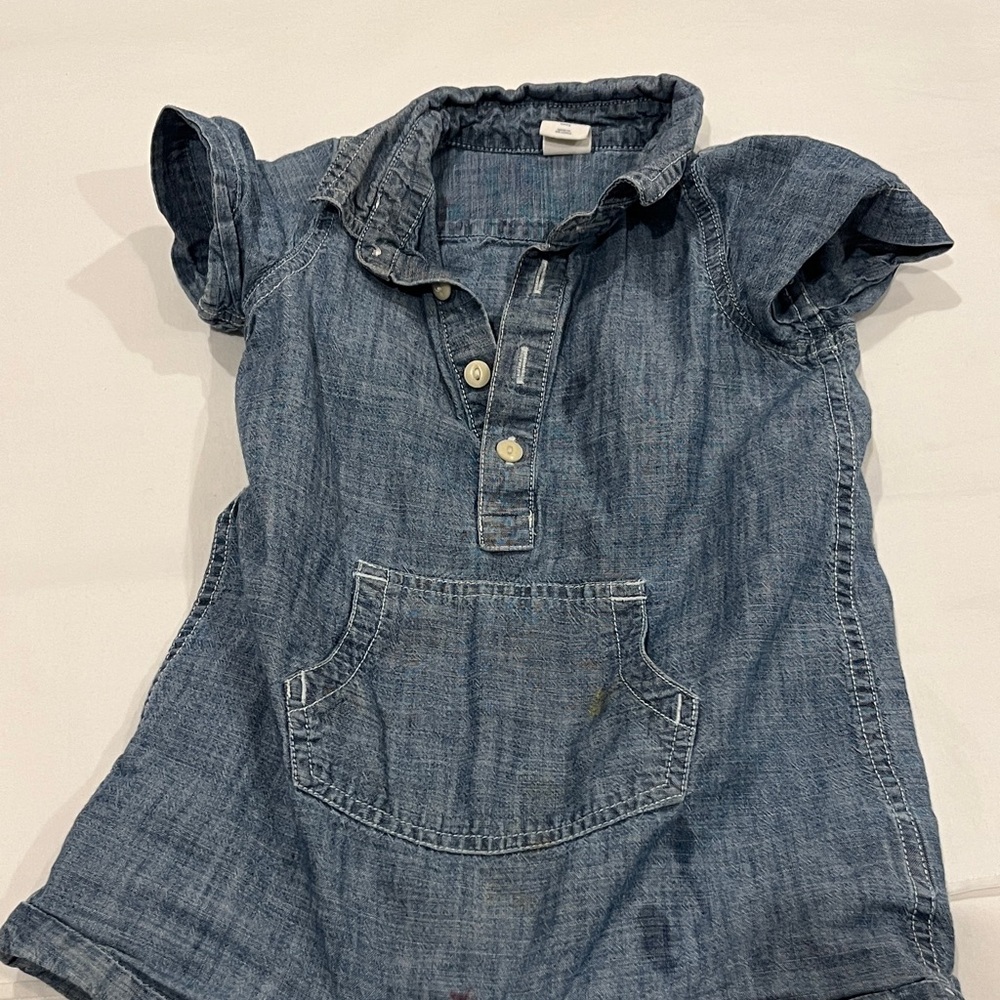GAP Baby Blue Denim Short Romper